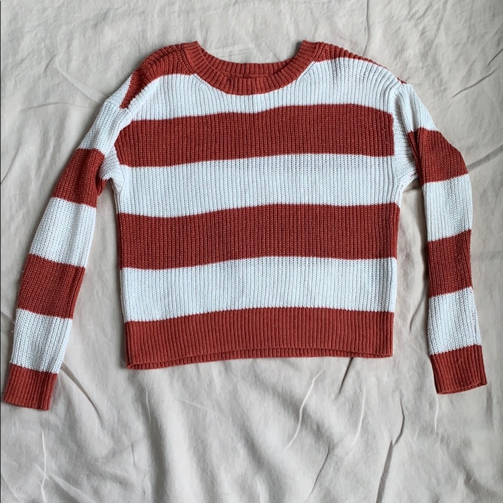 Red and White striped sweater